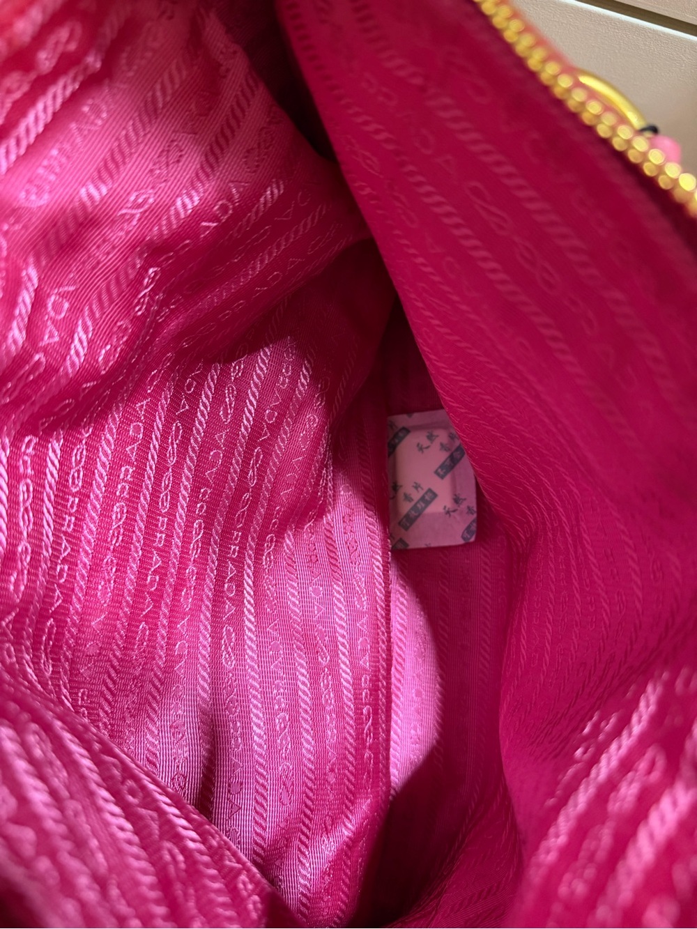 Prada Hot Pink Leather Tote with Gold Hardware - Picture 6 of 10